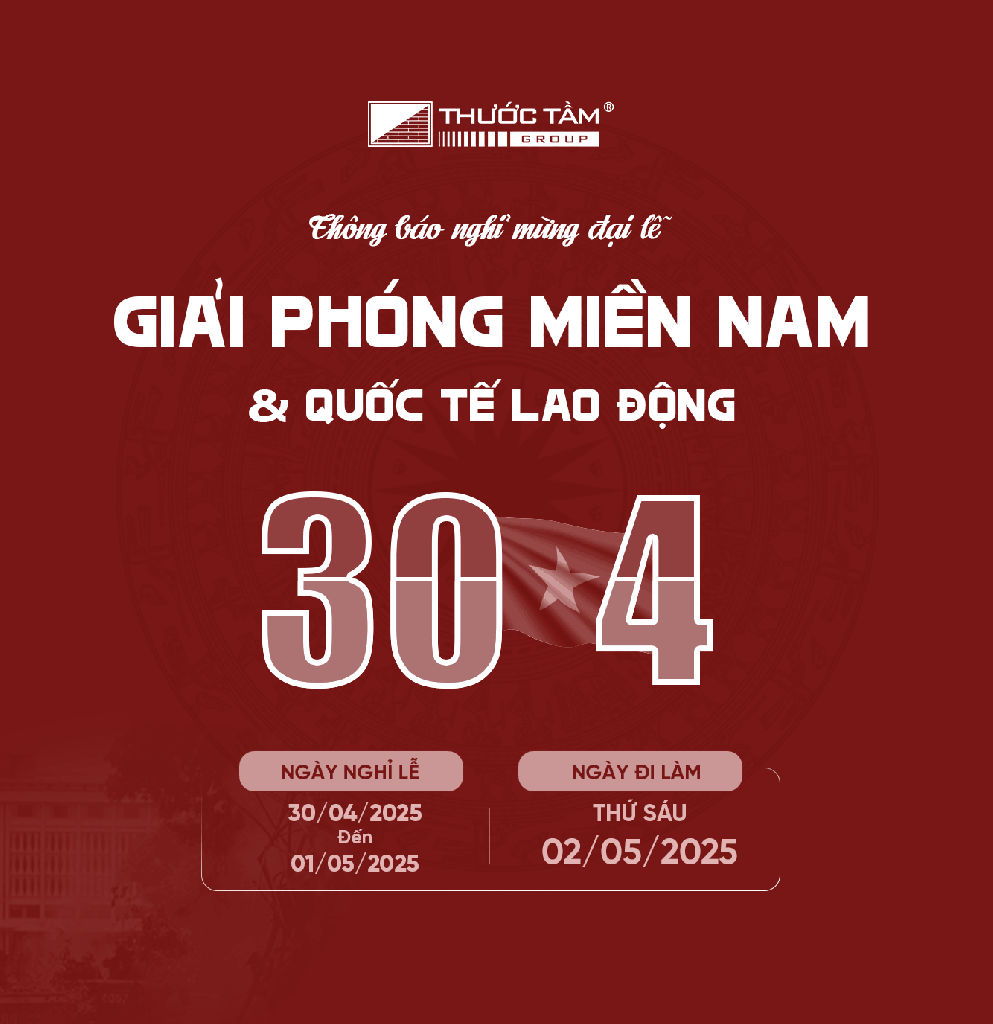 THÔNG BÁO NGHỈ LỄ (Chiến Thắng 30/04 Và Quốc Tế Lao Động 01/05 năm 2025)